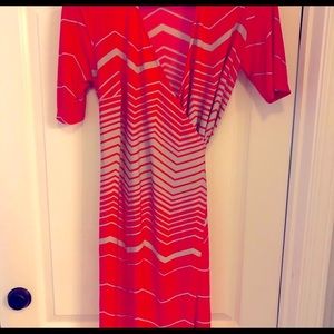 A Pea In The Pod Nursing and Maternity wrap dress